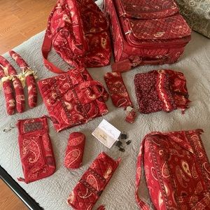 Vera Bradley Luggage Travel Bundle in Mesa Red